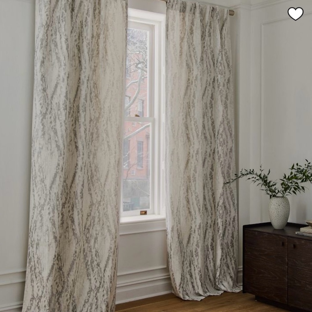 West Elm bark Texture Jacquard Curtains
